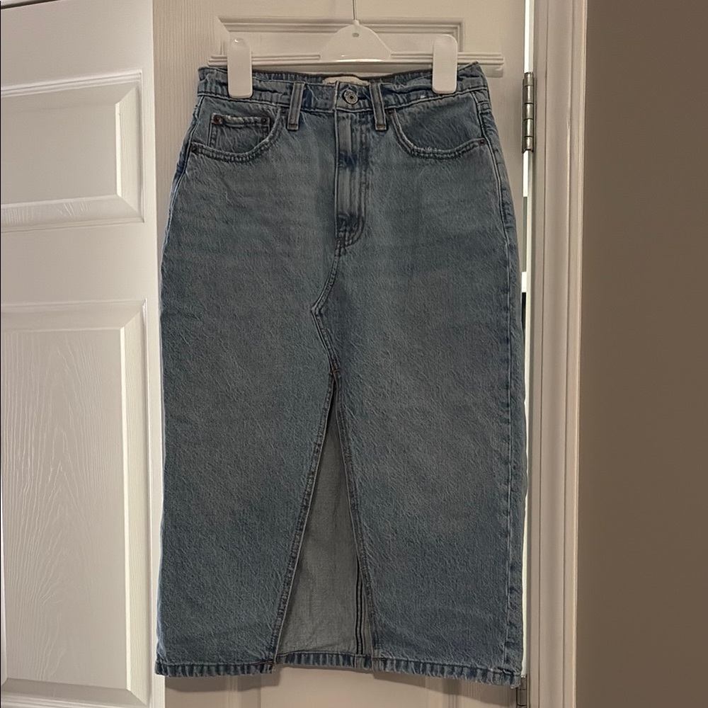 Abercrombie Denim Midi Skirt